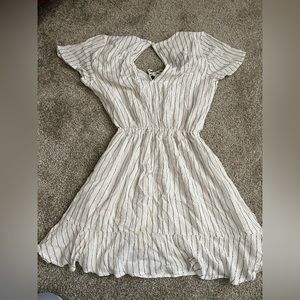 Abercrombie & Fitch White Striped Mini Dress